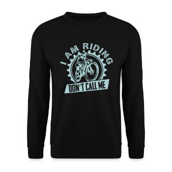 Je fais du vélo Call Me Not On - Vélo - Sweat-shirt Unisexe - noir - Devant - Alina (178cm) & Michal (187cm)
