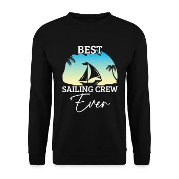 Best Sailing Crew Ever - Sailing - Unisex Sweatshirt - black - Front - Alina (178cm) & Michal (187cm)