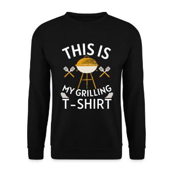 CECI EST MON T-SHIRT GRILL - Sweat-shirt Unisexe - noir - Devant - Alina (178cm) & Michal (187cm)