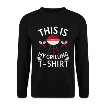 CECI EST MON T-SHIRT GRILL - Sweat-shirt Unisexe - noir - Devant - Alina (178cm) & Michal (187cm)