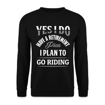 Motorcyclists Old motorcycle lovers - Unisex Sweatshirt - black - Front - Alina (178cm) & Michal (187cm)