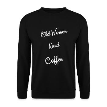 GRANDMA'S NEED COFFEE - Unisex Sweatshirt - black - Front - Alina (178cm) & Michal (187cm)