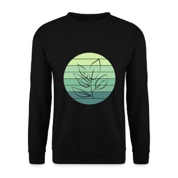 Conception du coucher de soleil sur les feuilles de l’amateur de légumes - Sweat-shirt Unisexe - noir - Devant - Alina (178cm) & Michal (187cm)
