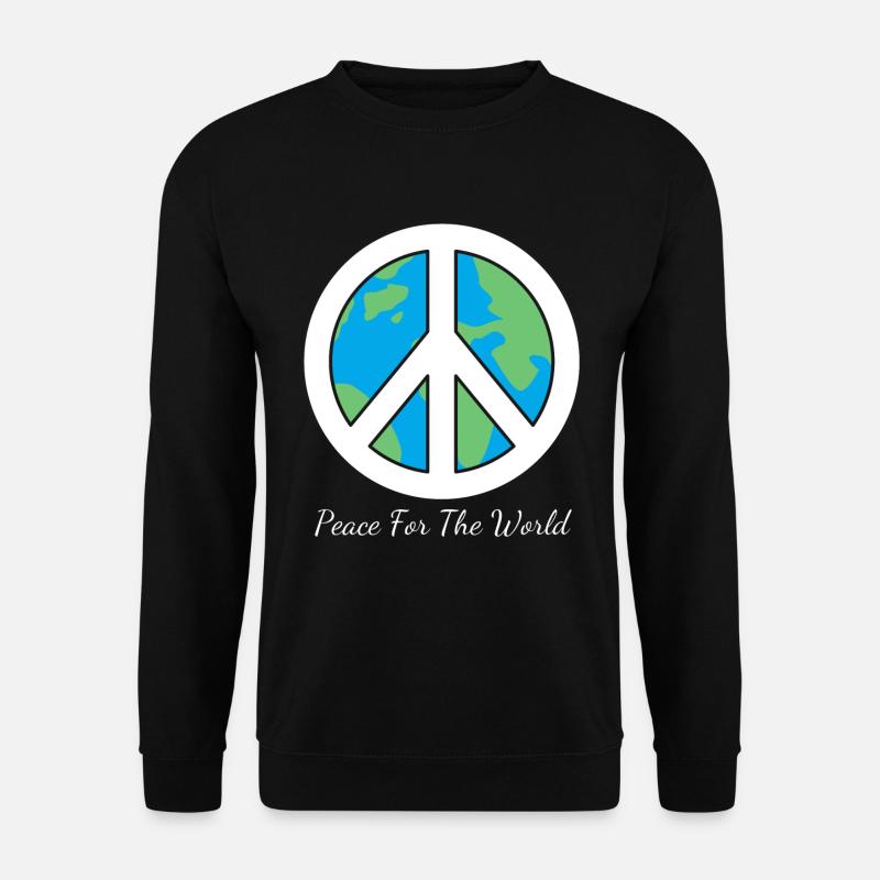 Frieden Für Die Welt - Friedenszeichen Liebe - Unisex Pullover - Schwarz