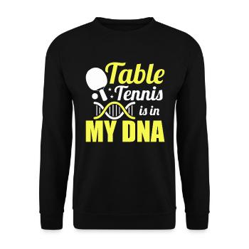 Le tennis de table est dans mon ADN - le ping-pong - Sweat-shirt Unisexe - noir - Devant - Alina (178cm) & Michal (187cm)