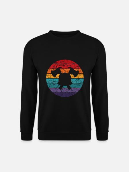 Retro Firefighter Helmet Equipment - Unisex Sweatshirt - black