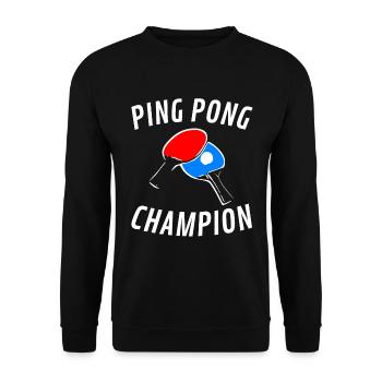 Tischtennismeister Ping-Pong - Unisex Pullover - Schwarz - Vorne - Alina (178cm) & Michal (187cm)