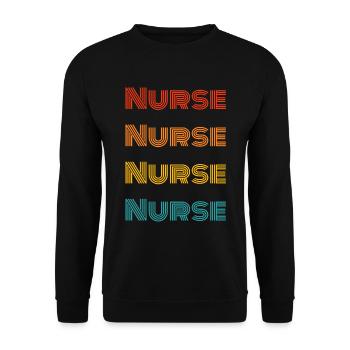 Krankenschwester Krankenschwester Krankenschwester - Unisex Pullover - Schwarz - Vorne - Alina (178cm) & Michal (187cm)