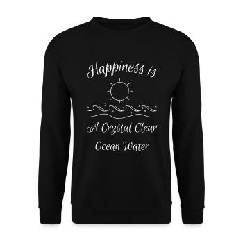 Happiness Is A Crystal Clear Sea Water - Unisex Sweatshirt - black - Front - Alina (178cm) & Michal (187cm)