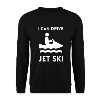I can go jet skiing - Unisex Sweatshirt - black - Front - Alina (178cm) & Michal (187cm)