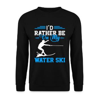 Je préfère être sur mon ski nautique - Sweat-shirt Unisexe - noir - Devant - Alina (178cm) & Michal (187cm)