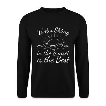 Le ski nautique au coucher du soleil est le meilleur - Sweat-shirt Unisexe - noir - Devant - Alina (178cm) & Michal (187cm)
