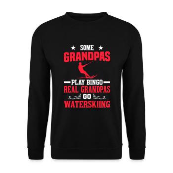 Certains grands-pères jouent au bingo De vrais grands-pères vont - Sweat-shirt Unisexe - noir - Devant - Alina (178cm) & Michal (187cm)
