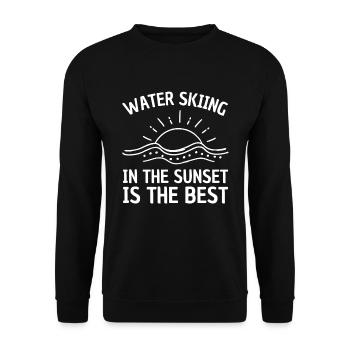 Le ski nautique au coucher du soleil est le meilleur - Sweat-shirt Unisexe - noir - Devant - Alina (178cm) & Michal (187cm)