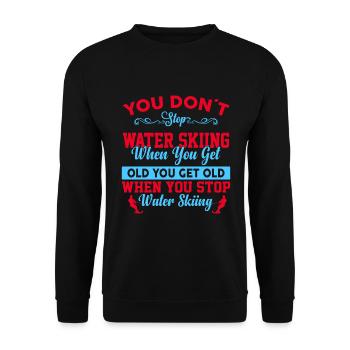 Du Hörst Mit Dem Wasserskifahren Nicht Auf, Wenn - Unisex Pullover - Schwarz - Vorne - Alina (178cm) & Michal (187cm)