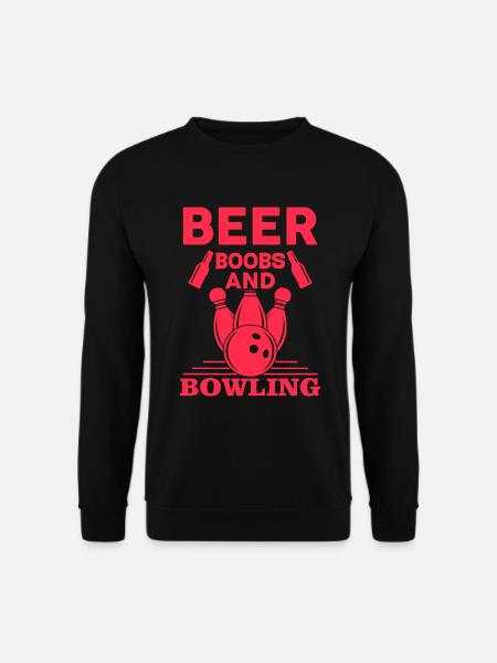 Beer breasts and bowling - Unisex Sweatshirt - black