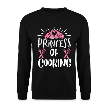 Princesse de la cuisine - Sweat-shirt Unisexe - noir - Devant - Alina (178cm) & Michal (187cm)