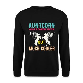 Tantecorn Like A Normal Aunt But Cooler - Unisex Sweatshirt - black - Front - Alina (178cm) & Michal (187cm)