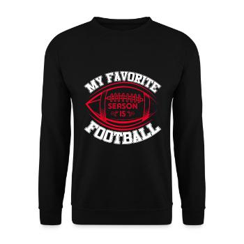 Meine Lieblingsjahreszeit Ist Football - Unisex Pullover - Schwarz - Vorne - Alina (178cm) & Michal (187cm)