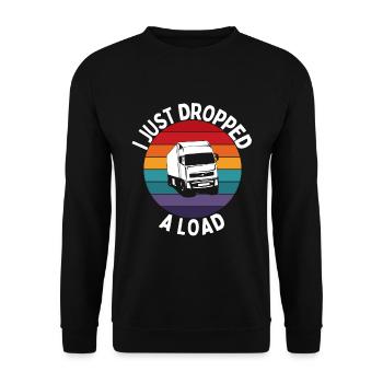 Ich Habe Gerade Eine Ladung Fallen Gelassen - Unisex Pullover - Schwarz - Vorne - Alina (178cm) & Michal (187cm)