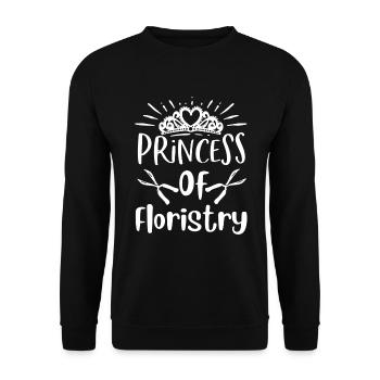 Princess of Flowers - Florist - Unisex Sweatshirt - black - Front - Alina (178cm) & Michal (187cm)