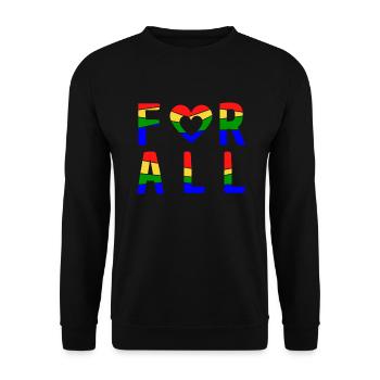 Pour tous - LGBTQ - Sweat-shirt Unisexe - noir - Devant - Alina (178cm) & Michal (187cm)
