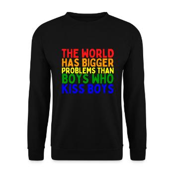 Le monde a de plus gros problèmes... Les LGBTQ - Sweat-shirt Unisexe - noir - Devant - Alina (178cm) & Michal (187cm)