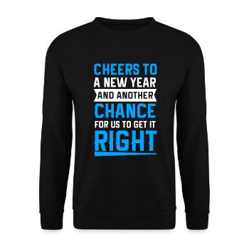 Cheers to a new year and a different chance - Unisex Sweatshirt - black - Front - Alina (178cm) & Michal (187cm)