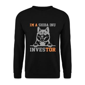 Ich Bin Shiba Inu Investor - Shiba Inu Army - Unisex Pullover - Schwarz - Vorne - Alina (178cm) & Michal (187cm)