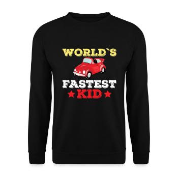 Das Schnellste Kind Der Welt - Auto - Unisex Pullover - Schwarz - Vorne - Alina (178cm) & Michal (187cm)