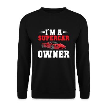 Je suis propriétaire d’une supercar - voiture - Sweat-shirt Unisexe - noir - Devant - Alina (178cm) & Michal (187cm)