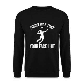 Dicton amusant de volleyball de plage - Volelyball - Sweat-shirt Unisexe - noir - Devant - Alina (178cm) & Michal (187cm)