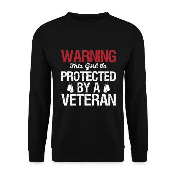 Veteran Soldier Soldier Girl - Veteran Girl - Unisex Sweatshirt - black - Front - Alina (178cm) & Michal (187cm)