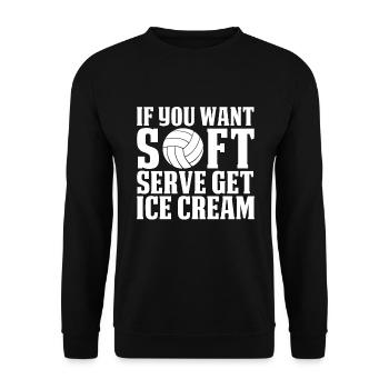 Funny volleyball saying beach volleyball - Unisex Sweatshirt - black - Front - Alina (178cm) & Michal (187cm)