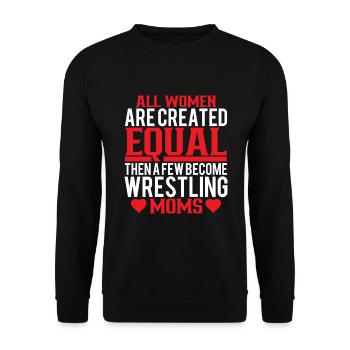 Wrestling Mutter Oma Großmutter Mama Wrestler - Unisex Pullover - Schwarz - Vorne - Alina (178cm) & Michal (187cm)