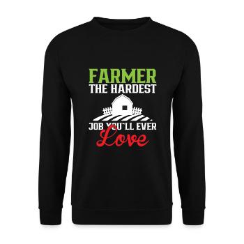 Agriculteur le travail le plus difficile que vous allez adorer Agriculteur - Sweat-shirt Unisexe - noir - Devant - Alina (178cm) & Michal (187cm)