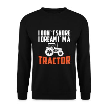 Ich Schnarche Nicht Ich Träume Ich Bin Ein Traktor - Unisex Pullover - Schwarz - Vorne - Alina (178cm) & Michal (187cm)