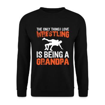 La seule chose que j’aime, c’est être grand-père - Sweat-shirt Unisexe - noir - Devant - Alina (178cm) & Michal (187cm)