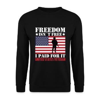 La liberté n’est pas gratuite J’ai payé pour ça - Sweat-shirt Unisexe - noir - Devant - Alina (178cm) & Michal (187cm)