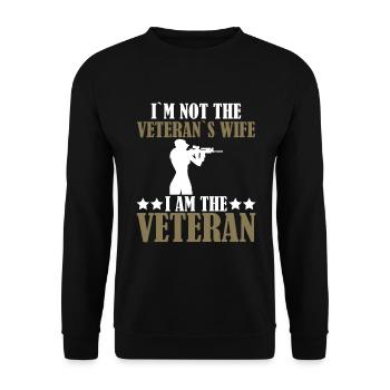 Femme vétéran de l’armée américaine - Sweat-shirt Unisexe - noir - Devant - Alina (178cm) & Michal (187cm)