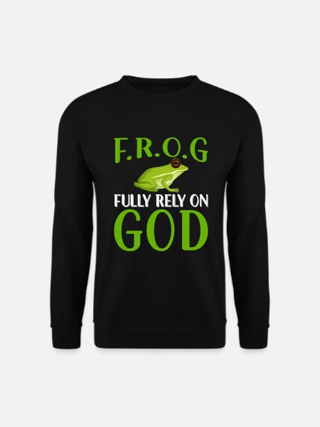 Rely fully on God - Frog - Unisex Sweatshirt - black