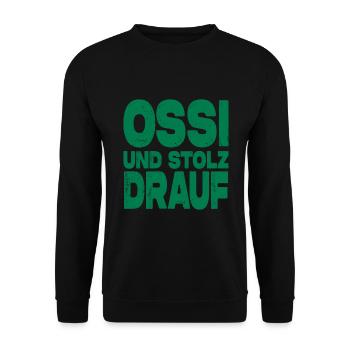Ossi Und Stolz Drauf - Unisex Pullover - Schwarz - Vorne - Alina (178cm) & Michal (187cm)