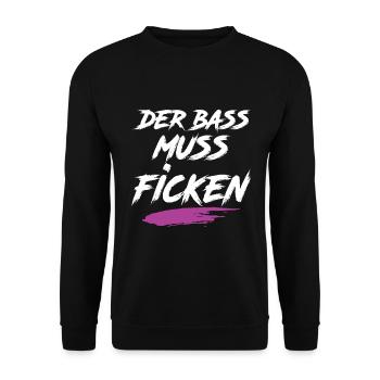 Der Bass Muss F***** Festival - Unisex Pullover - Schwarz - Vorne - Alina (178cm) & Michal (187cm)