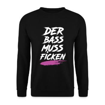 Der Bass Muss F***** Festival - Unisex Pullover - Schwarz - Vorne - Alina (178cm) & Michal (187cm)