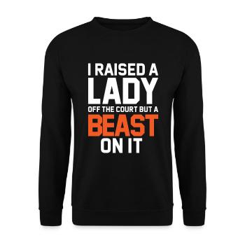 Drôle de basket-ball disant joueur de basket-ball - Sweat-shirt Unisexe - noir - Devant - Alina (178cm) & Michal (187cm)