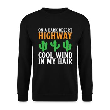 Cactus disant désert Chaud Soleil Sécheresse - Sweat-shirt Unisexe - noir - Devant - Alina (178cm) & Michal (187cm)