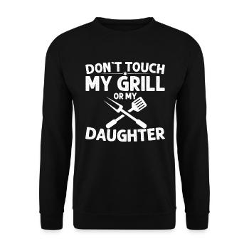 Ne touchez pas mon gril ou ma fille - Sweat-shirt Unisexe - noir - Devant - Alina (178cm) & Michal (187cm)