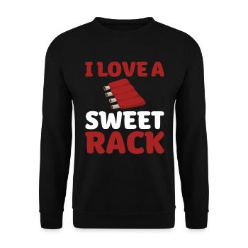 Ich Liebe Ein Süßes Rack - Grillen - Unisex Pullover - Schwarz - Vorne - Alina (178cm) & Michal (187cm)