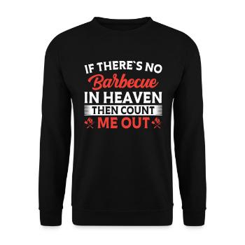 Wenn Es Im Himmel Kein Barbecue Gibt - Grill - Unisex Pullover - Schwarz - Vorne - Alina (178cm) & Michal (187cm)