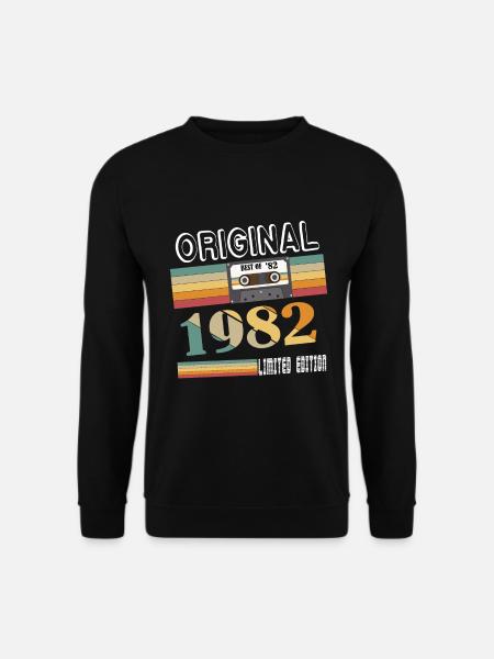 1982 Vintage Jahrgang Retro Geburtstag Geschenk - Unisex Pullover - Schwarz
